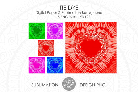 Tie dye sublimation backgrounds, Tie dye heart SVG Artisan Craft SVG 