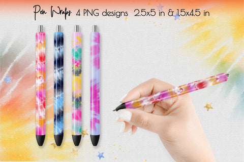 Tie Dye Wrap for Epoxy Pen Waterslide PNG Bundle 4 Design Sublimation OrangeBrushStudio 