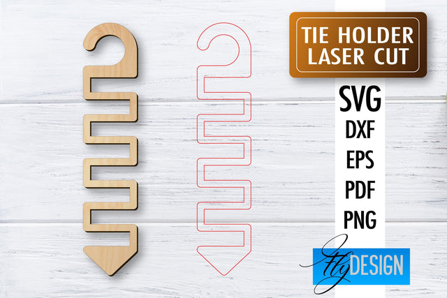 Tie Holder Laser Cut SVG | Outfit SVG Design | CNC Files SVG Fly Design 