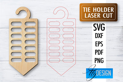 Tie Holder Laser Cut SVG | Outfit SVG Design | CNC Files SVG Fly Design 