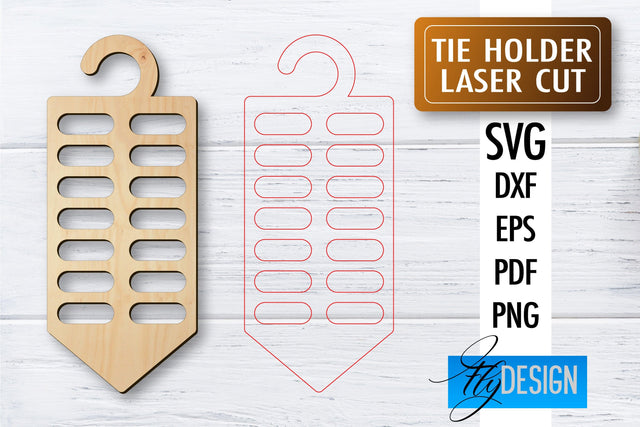 Tie Holder Laser Cut SVG | Outfit SVG Design | CNC Files SVG Fly Design 