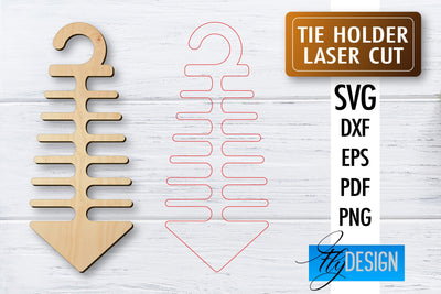 Tie Holder Laser Cut SVG | Outfit SVG Design | CNC Files SVG Fly Design 