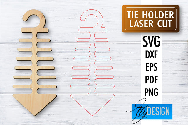 Tie Holder Laser Cut SVG | Outfit SVG Design | CNC Files SVG Fly Design 
