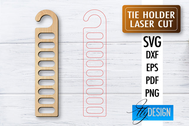 Tie Holder Laser Cut SVG | Outfit SVG Design | CNC Files SVG Fly Design 