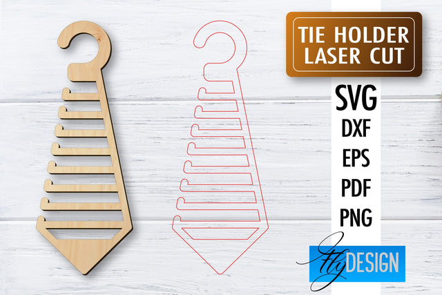 Tie Holder Laser Cut SVG | Outfit SVG Design | CNC Files SVG Fly Design 