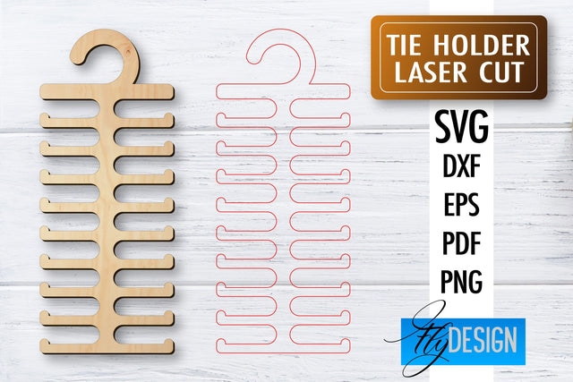 Tie Holder Laser Cut SVG | Outfit SVG Design | CNC Files SVG Fly Design 