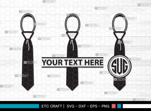 Tie Monogram SVG, Necktie Svg, Tuxedo Tie Svg, Men's Neckties Svg, Neck Tie Svg, Wedding Tie Svg, Suit Tie Svg, Tie Monogram SVG ETC Craft 