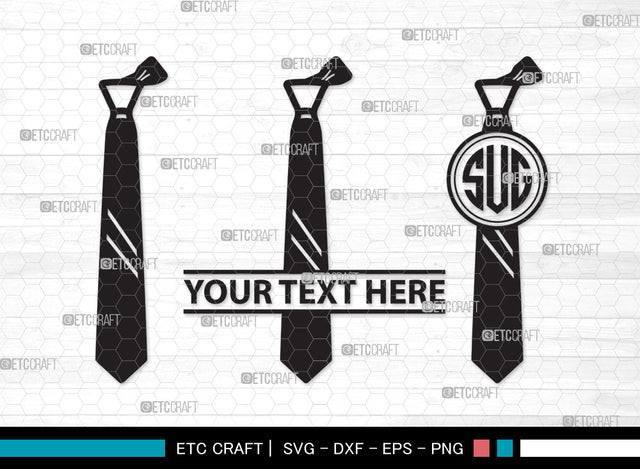 Tie Monogram SVG, Necktie Svg, Tuxedo Tie Svg, Men's Neckties Svg, Neck Tie Svg, Wedding Tie Svg, Suit Tie Svg, Tie Monogram SVG ETC Craft 
