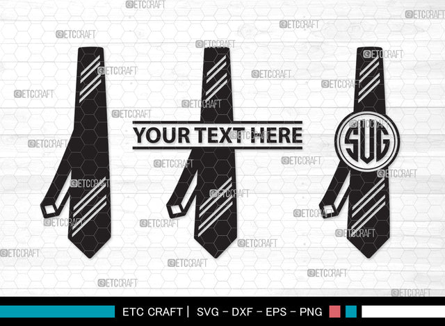 Tie Monogram SVG, Necktie Svg, Tuxedo Tie Svg, Men's Neckties Svg, Neck Tie Svg, Wedding Tie Svg, Suit Tie Svg, Tie Monogram SVG ETC Craft 