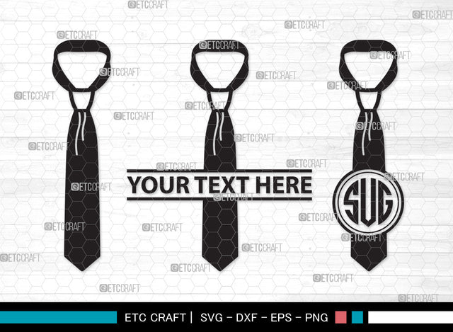 Tie Monogram SVG, Necktie Svg, Tuxedo Tie Svg, Men's Neckties Svg, Neck Tie Svg, Wedding Tie Svg, Suit Tie Svg, Tie Monogram SVG ETC Craft 
