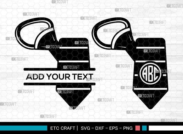 Tie Monogram SVG, Necktie Svg, Tuxedo Tie Svg, Men's Neckties Svg, Split Monogram Svg SVG ETC Craft 