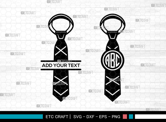 Tie Monogram SVG, Necktie Svg, Tuxedo Tie Svg, Men's Neckties Svg, Split Monogram Svg SVG ETC Craft 