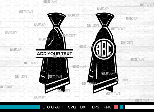 Tie Monogram SVG, Necktie Svg, Tuxedo Tie Svg, Men's Neckties Svg, Split Monogram Svg SVG ETC Craft 