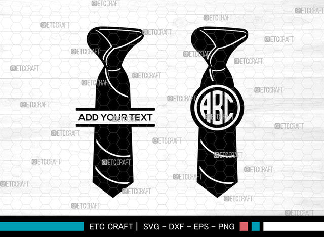 Tie Monogram SVG, Necktie Svg, Tuxedo Tie Svg, Men's Neckties Svg, Split Monogram Svg SVG ETC Craft 