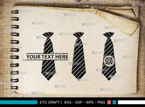 Tie Monogram, Tie Silhouette, Tie SVG, Necktie Svg, Mens Shirt Tie Svg, Fashion Svg, SB00217 SVG ETC Craft 