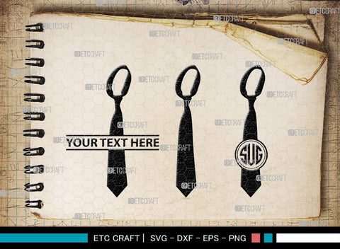 Tie Monogram, Tie Silhouette, Tie SVG, Necktie Svg, Mens Shirt Tie Svg, Fashion Svg, SB00217 SVG ETC Craft 