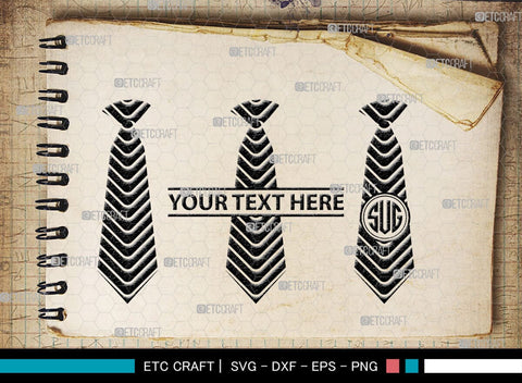 Tie Monogram, Tie Silhouette, Tie SVG, Necktie Svg, Mens Shirt Tie Svg, Fashion Svg, SB00217 SVG ETC Craft 