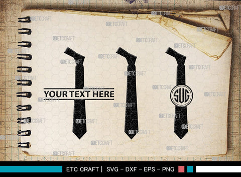 Tie Monogram, Tie Silhouette, Tie SVG, Necktie Svg, Mens Shirt Tie Svg, Fashion Svg, SB00217 SVG ETC Craft 