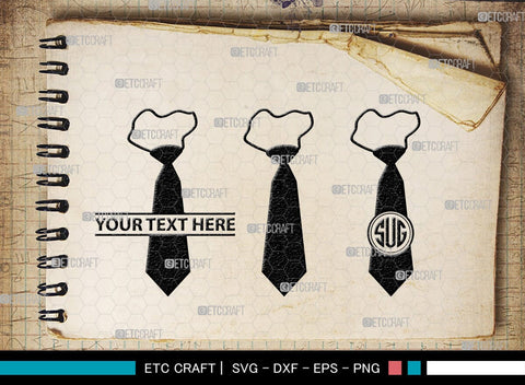 Tie Monogram, Tie Silhouette, Tie SVG, Necktie Svg, Mens Shirt Tie Svg, Fashion Svg, SB00217 SVG ETC Craft 