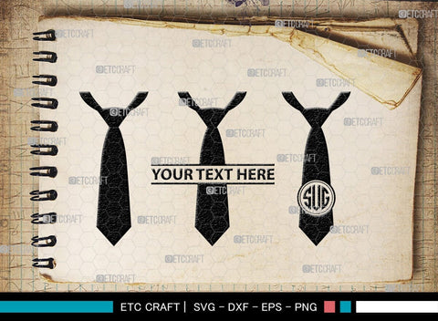 Tie Monogram, Tie Silhouette, Tie SVG, Necktie Svg, Mens Shirt Tie Svg, Fashion Svg, SB00217 SVG ETC Craft 