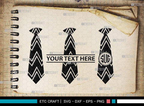 Tie Monogram, Tie Silhouette, Tie SVG, Necktie Svg, Mens Shirt Tie Svg, Fashion Svg, SB00217 SVG ETC Craft 