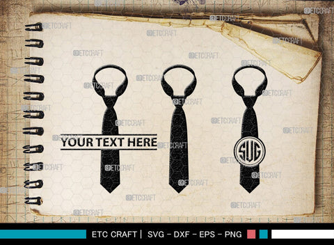 Tie Monogram, Tie Silhouette, Tie SVG, Necktie Svg, Mens Shirt Tie Svg, Fashion Svg, SB00217 SVG ETC Craft 