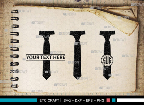 Tie Monogram, Tie Silhouette, Tie SVG, Necktie Svg, Mens Shirt Tie Svg, Fashion Svg, SB00217 SVG ETC Craft 