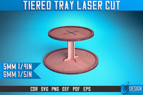 Tiered Tray Laser Cut SVG | Tiered Tray Laser Cut SVG Design | CNC Files SVG Fly Design 