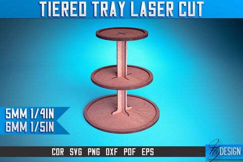 Tiered Tray Laser Cut SVG | Tiered Tray Laser Cut SVG Design | CNC Files SVG Fly Design 