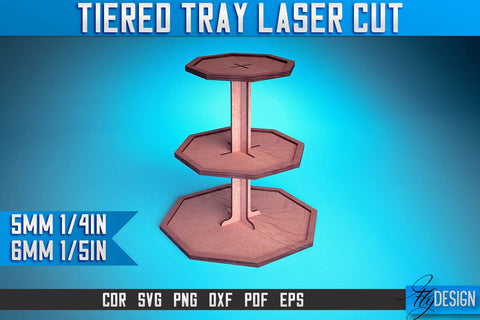 Tiered Tray Laser Cut SVG | Tiered Tray Laser Cut SVG Design | CNC Files SVG Fly Design 