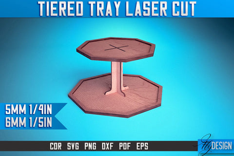 Tiered Tray Laser Cut SVG | Tiered Tray Laser Cut SVG Design | CNC Files SVG Fly Design 