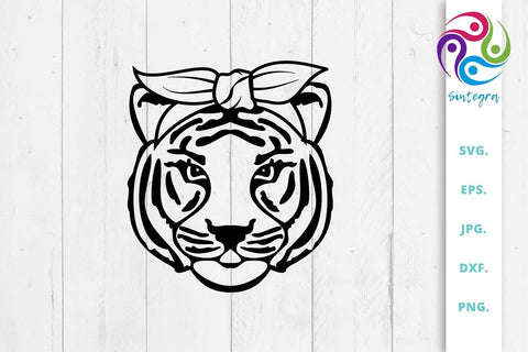 Tiger Bandana Svg, Tiger Scarf SVG SVG Sintegra 