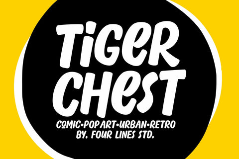 Tiger Chest - Urban Display Font Font Four Lines Std. 