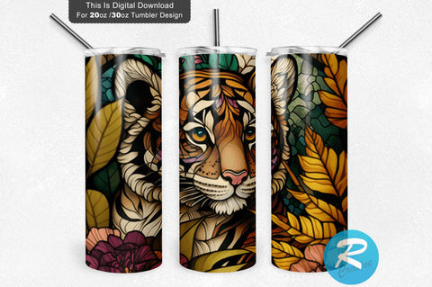 Tiger cub 20 oz / 30 oz Tumbler PNG Sublimation Regulrcrative 