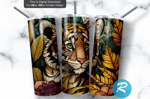 Tiger cub 20 oz / 30 oz Tumbler PNG Sublimation Regulrcrative 