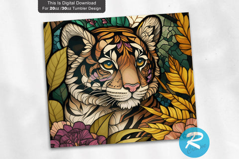 Tiger cub 20 oz / 30 oz Tumbler PNG Sublimation Regulrcrative 