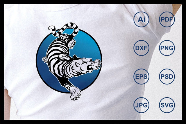 Tiger design illustration SVG Leamsign Studio 