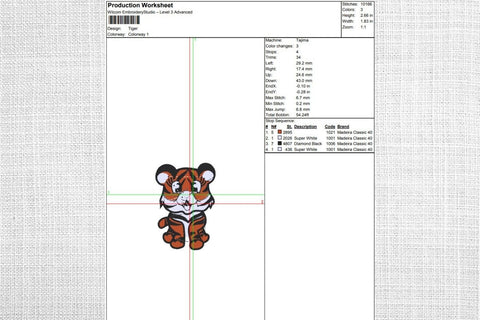 Tiger Embroidery Designs Embroidery/Applique DESIGNS SvgOcean 