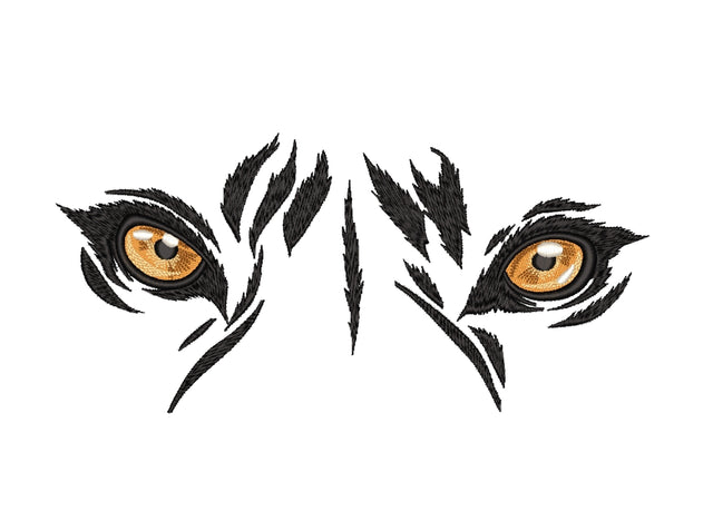 Tiger Eyes Embroidery Design, 3 sizes Embroidery/Applique DESIGNS Nino Nadaraia 