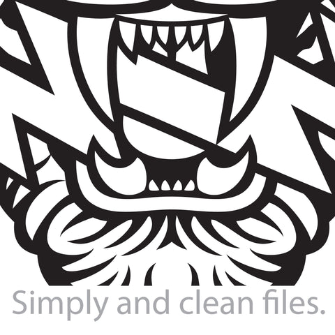 Tiger face and lightning bolt SVG TribaliumArtSF 