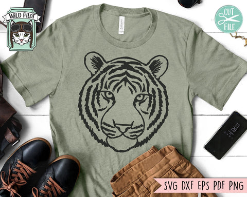 Tiger Face SVG Cut File SVG Wild Pilot 