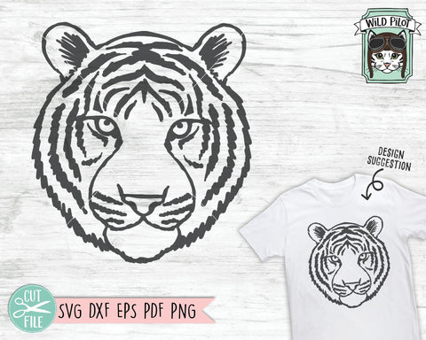 Tiger Face SVG Cut File SVG Wild Pilot 