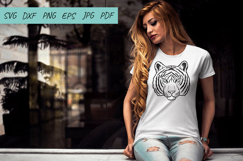 Tiger Face SVG | Tiger Head SVG | Tiger SVG file SVG Irina Ostapenko 