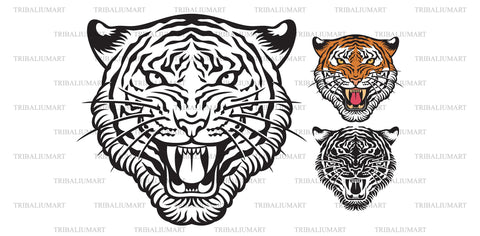 Tiger face SVG TribaliumArtSF 