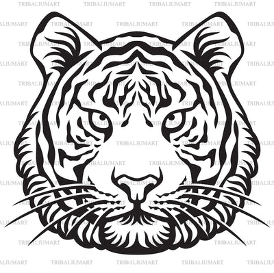 Tiger head SVG TribaliumArtSF 