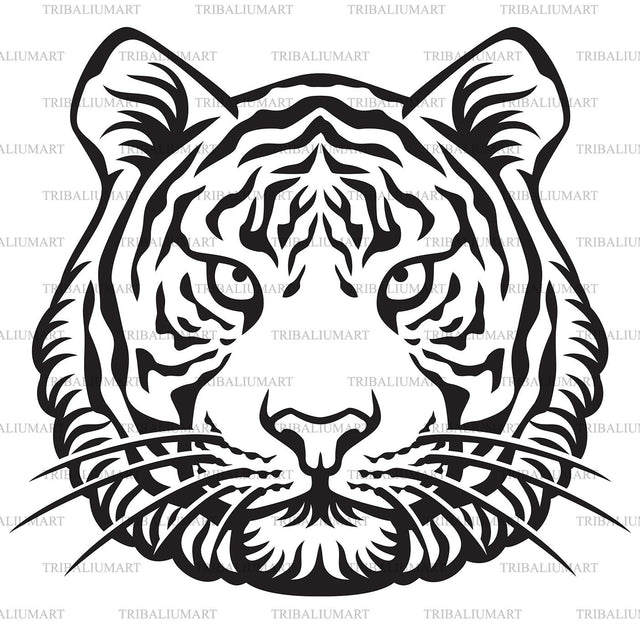 Tiger head SVG TribaliumArtSF 