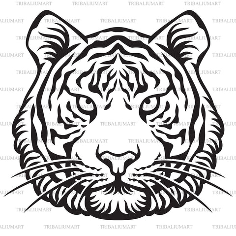Tiger head SVG TribaliumArtSF 