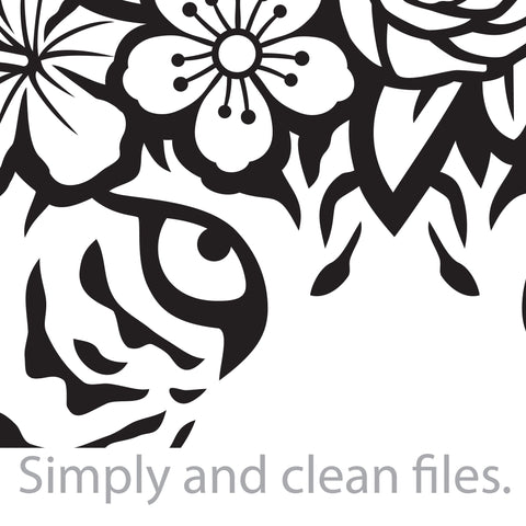Tiger head with flowers SVG TribaliumArtSF 