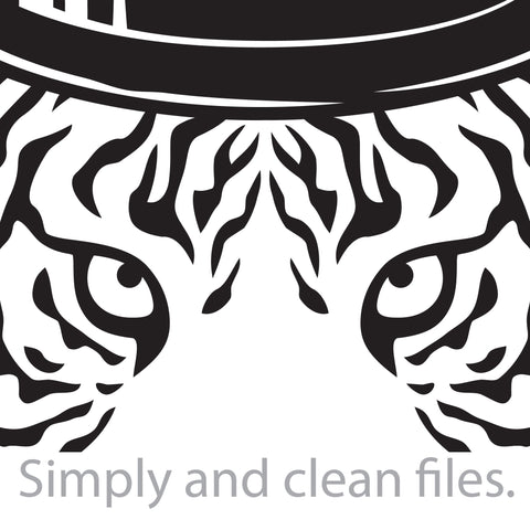 Tiger head with top hat SVG TribaliumArtSF 