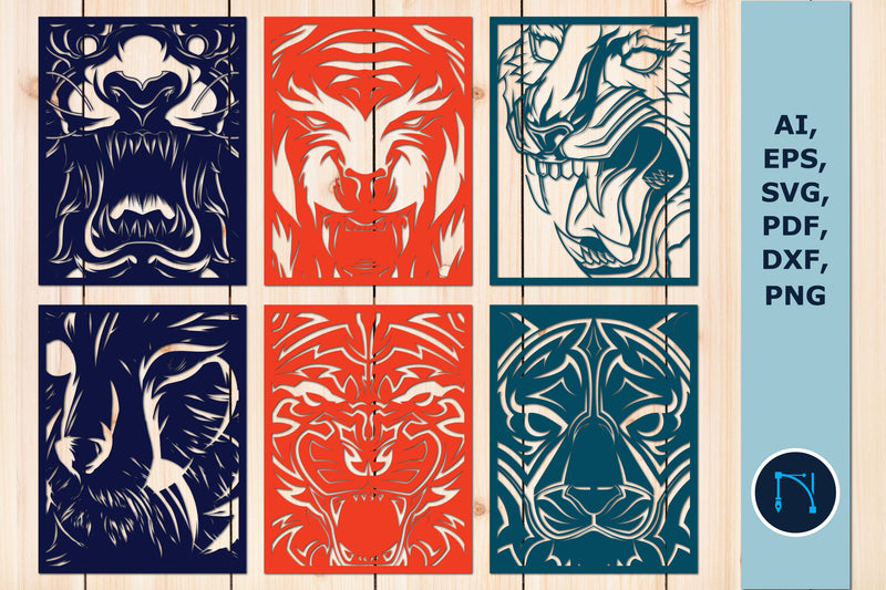 Tiger hunter head wall decor SVG Bundle SVG MD JOYNAL ABDIN 